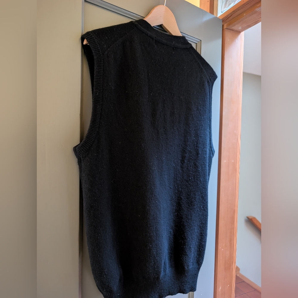 VINTAGE Prep 💯 Wool Button Up Vest - Picture 2 of 7